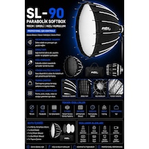 Pdx Sl-90 Softbox 90cm Parabolik Gridli Kolay Kurulum