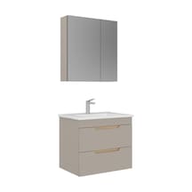 Orka Lena 65 Cm Çöl Beji Çekmeceli Banyo Dolabı Takımı Çöl Beji