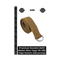 Premium Hareket Aktif Beden Woo Yoga Yk-200 Yoga Kemeri Kahverengi