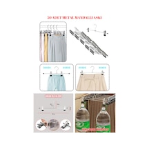Etek Pantolon Askısı 40 Cm Paslanmaz Metal Mandallı Gardırop Askısı 50 Adet Diğer