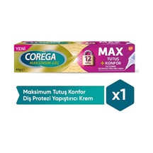Corega Max Tutuş Ve Konfor Diş Protezi Yapıştırıcı Krem 40g Tüp