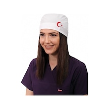 Beyaz Ayyıldız İşlemeli Cerrahi Bone - Doktor Bone-Standart-101 Beyaz