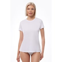 Malabadi Kadın Basic Yuvarlak Yaka Ince Modal T-Shirt 7050
