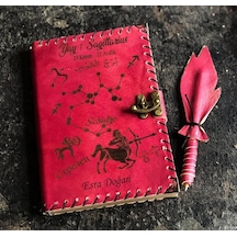 Yay Burcuna Hediye İsme Özel Deri Defter