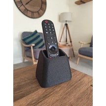 3d Baskı Tek Kumandalık Kumanda Standı Masa Üstü Kumanda Tutucu Dokulu Mat Siyah Çok Renkli