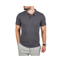 Deep Sea Deepsea Füme Büyük Beden Polo Yaka Tişört Nefes Alan Pamuklu Kumaş Battal Beden Erkek Tişört 2504349