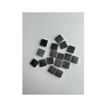 Sanatsal Mozaik Metalik Gri 2,5x2,5cm Mozaik Sanatı Malzeme 100gr