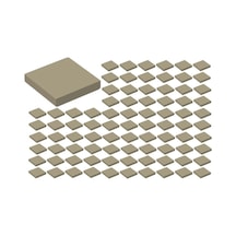 Yedek Parçalar,100 Adet 2x2 Tile Düz Fayans Parçası, Koyu Krem Renk Dark Tan , 3068