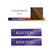 Hubrendy Tedarik 2 Adet Single Tüp Boya Saç Boyası Elegan Kahve 6/35
