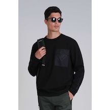 Lufian Erkek Techno Sweatshirt 112030153 Siyah Siyah