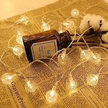 Crystal Warm Led Light Ball Gün Işığı Kristal Top Led Işık Yılbaşı Ağacı Işığı Sarı Noel Işığı 220 V Renkli