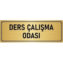 Özarslan Dizayn Metal Yönlendirme Levhası Departman Kapı İsimliği Ders Çalışma O 5x20 Cm Altın Renk