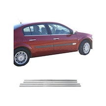 R. Megane 2 Sedan Krom Cam Çıtası 4parça 2004-2010 Arası P.çelik