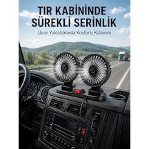 Çift Başlıklı Araç İçi Usb Vantilatör Soğutucu Fan Akıllı Saat