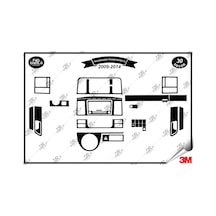 Volkswagen Transporter T6 2009-2014 Torpido Konsol Trim Göğüs Maun Kaplama Set 30 Parça Siyah Renk