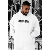 Benroma 3 İplik Penye Baskılı Büyük Beden Sweatshırt Çok Renkli