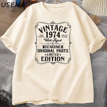 Flood Of Style 1974 Yılında Yapılan 50 Yıl Mükemmellik Çiçek 50th Doğum Günü T Shirt Erkek Kadın Pamuk T-shi Haki