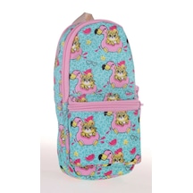 Kaukko Nature Junior Bag Aslan ve Flamingo Kalem Çantası - Kız Ço