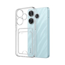 Xiaomi Redmi 13 4g Kılıf Kart Şeffaf Silikon - Şeffaf -