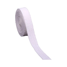 1cm Eninde Dar Dokuma Şerit Beyaz Balıksırtı 1cm 25metre - 680591968 Diğer