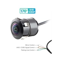 Geri Görüş Park Kamerası 1080p Ahd 170 Derece Balık Gözü Ahd-cvbs Park Çizgi Ayarlı Su Geçirmez