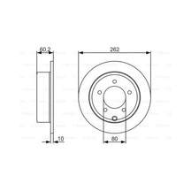 Bosch 0986479a39 Fren Diski Arka 261.8 Mm 1.2 8.4 Mm Yüksek Karbon Alaşımlı 05105515aa