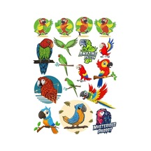 Papağan Sticker Set-2 17 Parça Telefon, Tablet, Defter, Laptop Sticker