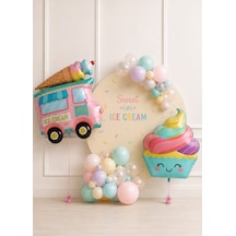 Cupcake Caravan Temalı Balon Seti 42 Parça Karışık Çok Renkli