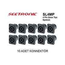 Seetronic Sl4Mp 4 Pin Şase Tipi Spekon Konnektör 10 Lu