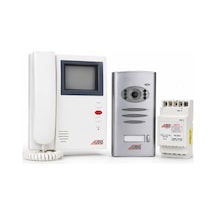 Audio 001390 4 Siyah Beyaz Görüntülü Villa Diafon Seti Kamera + Monitör + Adaptör Dahil