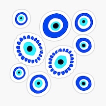 Nazar Boncuğu Model-3 Sticker Oto Yapıştırma Etiket 10Cm