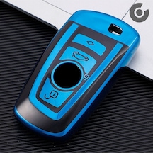 Bmw 1 3 5 7 Serisi F30 F25 F20 F18 F16 F15 F10 & X1 X3 X4 X5 Tpu Anahtar Kılıfı Mavi Siyah