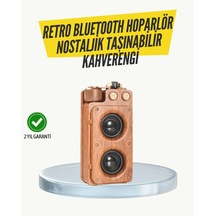 Ers Klasik Görünümlü Bluetooth Hoparlör 360 Derece Stereo Ve Fm Radyo