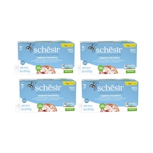 Schesir Ton Ve Levrek Tam Ve Dengeli Jöleli Multipack Kedi Konservesi 6 X 50 G 4 Lü Paket