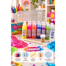 Venino Mega Slime Yapım Seti Kırmızı - Mavi - Pembe - Yeşil - Sarı