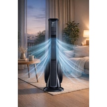 70w Turbo Akıllı Kule Fan Vantilatör 3 Kademeli Uzaktan Kumandalı Hava Temizleme Özellikli