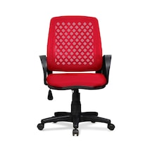 Ev Ve Ofis Çalışma Sandalyesi Bilgisayar Ve Sekreter Koltuğu Petek Model Kırmızı
