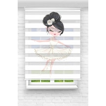 Perdeoutlet38 Baskılı Renkli Bale Kız Dijital Baskılı Zebra Perde-cocuk Odası-stor Perde Model:pz-2567 Çok Renkli