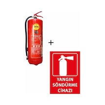 Tüpaş Yangın Tüpü 6 KG ve Yangın Tüpü Levhası