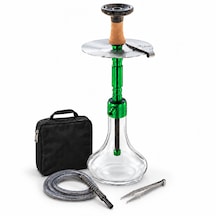 Duman Peşinde Shop Cam Nargile Takımı Çantalı Full Set Yeşil