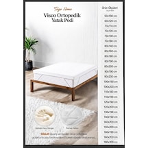 Tago Home Visco Ortopedik Yatak Koruyucu Yatak Pedi & Yatak Şiltesi Lastikli Fermuarlı 90 x 200