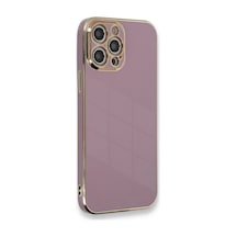 Apple Uyumlu iPhone 12 Pro Max Kılıf Volet Silikon Mor/