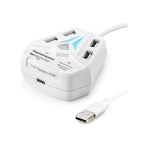Usb Combo Hub Kart Okuyucu 8 Port Beyaz A068w