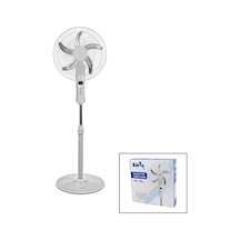 18 İnc 45 Cm Kumandalı Sanayi Tipi Ayaklı Vantilatör 5-metal Pervane 3-kademe Hız 65w Y:137cm Go-53-vice 00354
