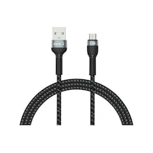 Zore Shira Serisi Micro Usb Kablo 1 Metre-Siyah-Siyah