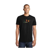 Fringe Baskılı Siyah Erkek Tshirt