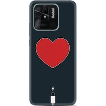 Xiaomi Redmi 10C Kılıf Resimli Desenli Baskılı Silikon Charge Heart 1422