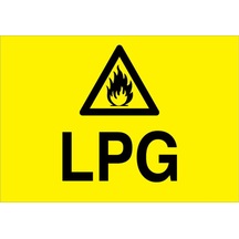Lpg Uyarı Tabelası - 20x30 Alüminyum Kompozit Panel - Dg25
