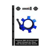 Premium Mbc-10 Sıkıştırmalı Metal Olimpik Bar Klipsi 50 Kondisyon Alet Destek
