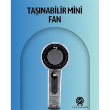Şeffaf Kasa El Fanı 5v 2a 100 Kademeli Hava Akışı Type-c Girişli - Lisinya